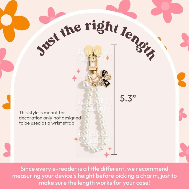 Kaciola Charm Chains for Kindle, Cute Phone Charm Chains Bracelets Accessories for Readers Booklovers Women Men, Charms Compatible for E-Reader/Phone/Paper White (D01-D05) - Image 5